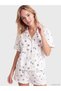 Lcw Dream Ecru Shirt Collar 100% Cotton Women's Shorts Pajama Set - 2