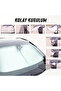 Premium Folding Car Front and Rear Window Sunshade with Metalized Thermal Insulation Bag 150X70Cm - 2