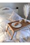 Bamboo Folding Breakfast Table Overbed Serving Tray Picnic Table - 4