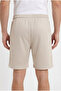 Men's Beige Pique Shorts Bermuda Double Leg Comfortable Fit - 3