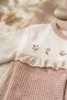 Flora Vintage 5-Piece Baby Girl Hospital Discharge Set - Powder Pink Waffle Knit Embroidered and Lace 100% - 4