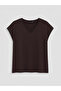Two Mt Shop Quality Lcw Dream Brown Plain Short Sleeve Women's Pajama Set - 6
