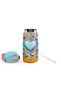 420 ml Turquoise Pink Girl's Heart Patterned Steel Flask - 60012 - 6