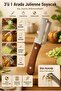3-in-1 Multifunctional Fruit and Vegetable Peeler, Julienne Slicer and Bottle Opener, Knife - 4