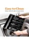 Silverware Organizer with Lid, Plastic Cutlery and Flatware Storage Box for Spoons Forks Knives Hold - 4