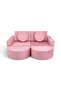 Cozy Velvet Junior Play Sofa Blush Pink – 12pcs