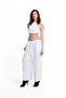 White Linen Palazzo Trousers 19232 - 3