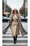 Beige Black Leopard Patterned Women's Shawl Animal Patterned Modern Casual Shawl - 4