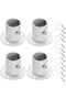 Flange Rod Holder 4Pcs Wardrobe Rail Deep Socket Heavy Duty Curtain Closet Rods Pole End Supp
