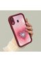 Samsung Galaxy A20/A30 Compatible Pink Gradient Heart Spider Web Patterned Silicone Case