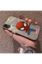 iPhone Xr Compatible Spider Man Patterned Silicone Edge Hard Back Case Couple Phone Case - 2