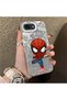 iPhone 17E Compatible Spider Man Patterned Silicone Edge Hard Back Case Couple Phone Case - 3