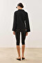 Long Sleeve Polo Neck T-Shirt Black - 8