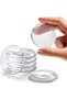 Door handle pads 12pc transparent rubber 4cm diameter self-adhesive.