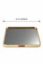 Square Metal Mirrored Tray Presentation Tray Coffee Presentation Tray Decorative Tray Gold and Silver - 2