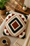 Digital Printed Decorative Throw Pillow Cover 43X43 cm – Modern Patterned Linen Texture - 2