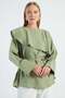 Fullamodest Cape Detailed Tunic with Tie at the Waist - 6