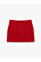 Slim Fit A-Line Tweed Mini Skirt - 5