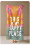 Colorful Gradient This Is My Happy Place Written 70X150 Beach Towel - Cotton Bath Towel - 4