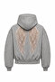 Wing Back Lace Detail Sweatshirt Gray - 5