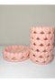 Sweet Hearts Set of 2 Aesthetic Heart Makeup Organizer and Jewelry Organizer - Powder Pink 11cm - 2