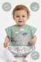 Waterproof Baby Bib Set of 2 – Short Sleeves, Washable, 6-24 Months (Cute Patterned) - 2