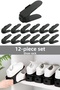 12-Piece Adjustable Shoe Ramp - Height Adjustable Shoe Organizer Closet Organizer