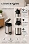 Pedal Trash Can 3 Liters with Inner Bucket and Lid Bathroom Trash Bin Chrome - Titan 7003 - 5
