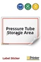 Pressure Tube Storage Area Isg Warning Sign Label 50X70 cm