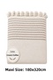 Cream Brown - Cotton Non-Slip Wicker Woven Maxi Size Sofa Cover (180X310)