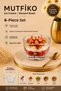 6-Piece Glass Dessert Bowl 180 ml – Ice Cream Bowl, Magnolia Fruit and Presentation Bowl - 2