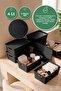 4-Piece Storage Box with Lid 4 Lt Multi-Purpose Organizer Bathroom Kitchen Cabinet Organizer