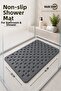 2-Piece Bathroom Mat Set - 33X66 cm Non-Slip Shower Mat with Suction Cups & 38X58 cm Magic Water Absorbing Mat - 2