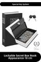 # Safe Box Hidden Safe Book-Looking Dictionary Piggy Bank Money Jewelry Document Storage Box with Key Steel Compartment Security Safe Decorative Hiding Solution 18 cm Jewelry Watch Valuables Hiding