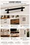 Matte Black Decorative Furniture Handle 96-128 mm Cabinet Drawer Handle Hard Plastic Polymer Screw Included 50Pcs - 2