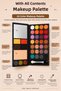 26-Color Mirrored Makeup Palette with Matte and Glitter Eyeshadow Highlighter, Double-Sided Applicator Included - 8