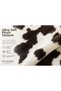 Voyage Cow Pattern Plush Cushion Cover Fur Look Decorative Sofa Pillow Cover Cow Pattern 45X45 cm - 4