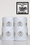 Set of White, Multi-Strand Mercerized Cotton Knitting Yarns (Total 400 Grams)