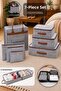 7-Piece Suitcase Organizer - Multi-Purpose Suitcase Mesh Travel Bag Drawer Organizer
