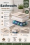 4-Piece Detergent Storage Box - Sliding Lid Bathroom Organizer Powder Tablet Detergent Container 5Lt Beige - 3