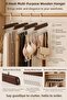 8 Hooks Wooden Multi-Purpose Hanger Bra Scarf Tie Belt Bag Organizer