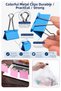 Colorful Steel Clamp Clips 32 mm 12 Pieces Paper Clips Colorful Metal Clips Binder Clips Clamp 120 Sa - 2