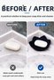 Black Lotus Patterned Bathroom Soap Dish Sponge Holder with Silicone Water Drain - 8