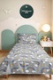 Rainbow Cloud Girl's Pique Set - Starry Yellow Lilac Baby Room Bedspread - 160X220 cm