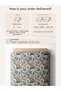 100% Cotton Satin Fabric 100X155 cm Blue Green Floral Patterned Decorative Patchwork Fabric - 3