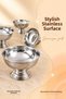 Set of 4 Stainless Metal Ice Cream Bowls with Stand Presentation Bowls 120 ml Ice Cream Dessert Bowls - 6