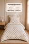 Mini heart pattern single duvet cover set - coffee - 3