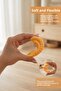 2-Piece Baby Teether Set - Teething Pacifier, Teething Ring -Orange - 2