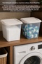 2 Pieces 7.5Lt Elora Organizer Box - Deep Locking Lid Bathroom Organizer Detergent Container Beige - 4
