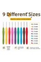 9-Piece Crochet Set with Ergonomic Handle and Carrying Bag 2-6 mm Knitting Crochet Set with Yellow Carrying Bag - 2